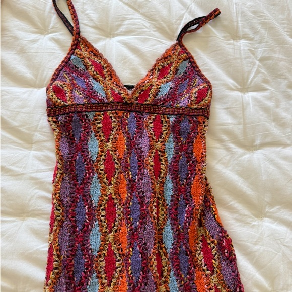 Zara Colorful Knit Strappy Dress - Picture 1 of 8